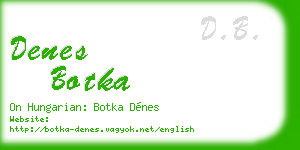 denes botka business card